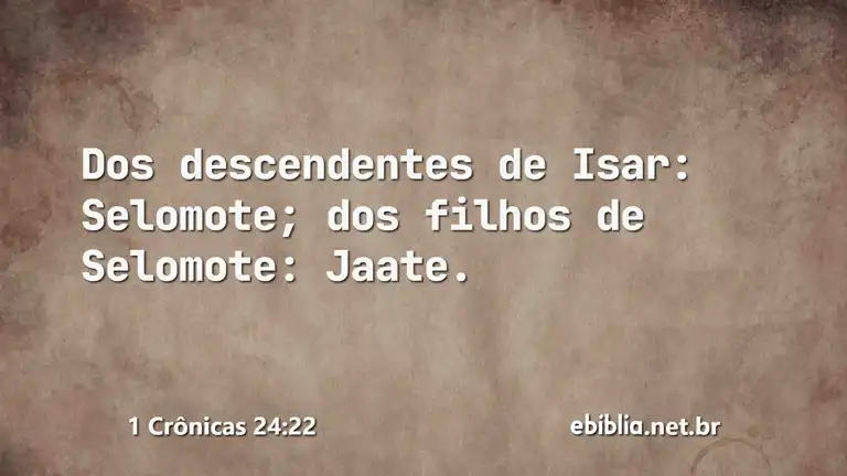 1 Crônicas 24:22