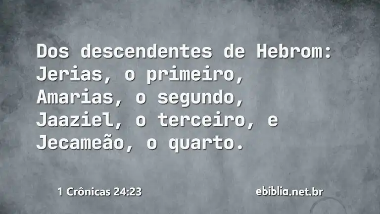 1 Crônicas 24:23