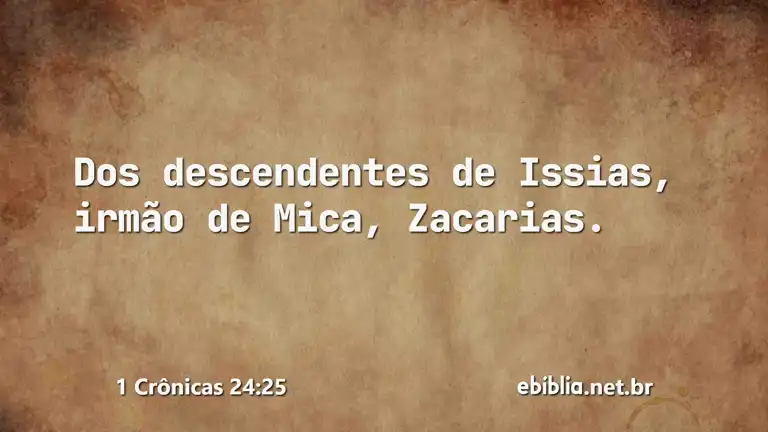 1 Crônicas 24:25