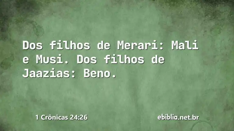 1 Crônicas 24:26