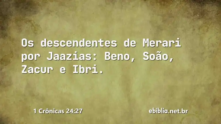 1 Crônicas 24:27