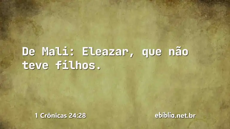 1 Crônicas 24:28