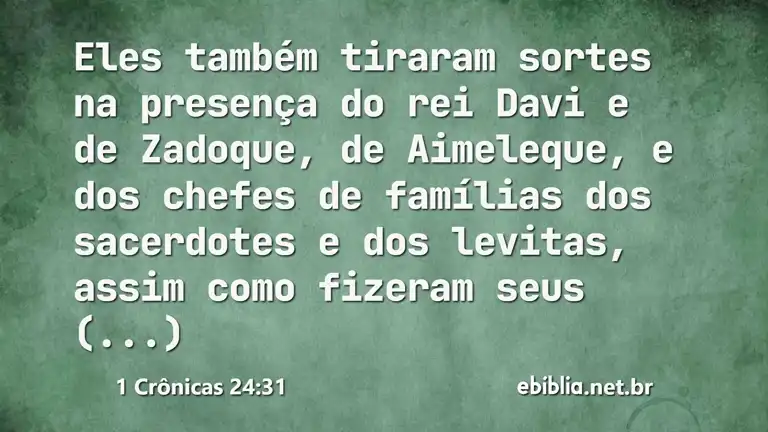 1 Crônicas 24:31