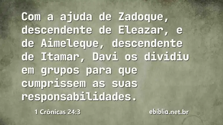 1 Crônicas 24:3