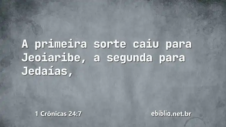 1 Crônicas 24:7