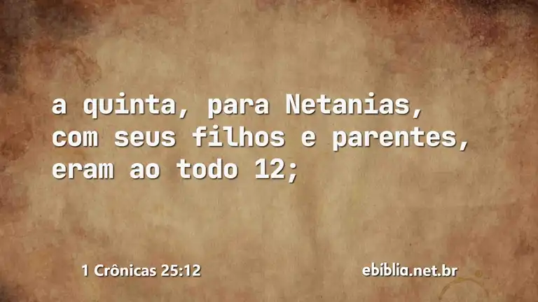 1 Crônicas 25:12