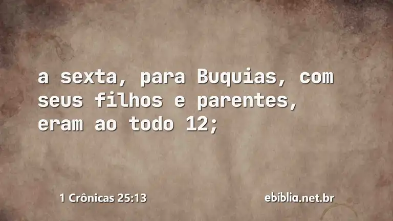 1 Crônicas 25:13