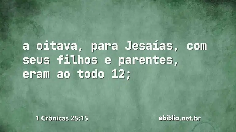 1 Crônicas 25:15