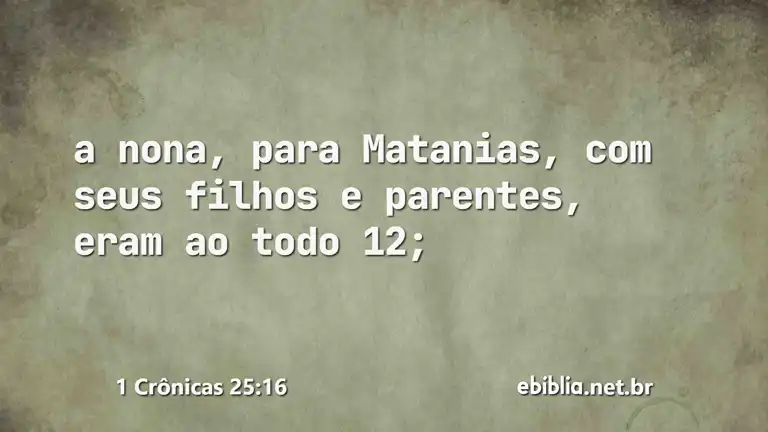 1 Crônicas 25:16