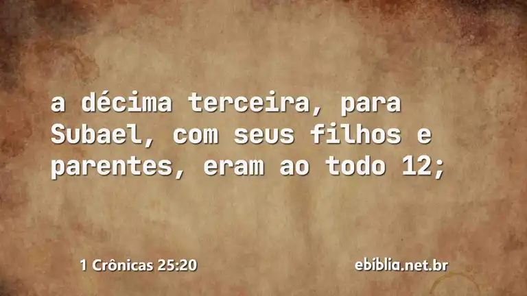 1 Crônicas 25:20