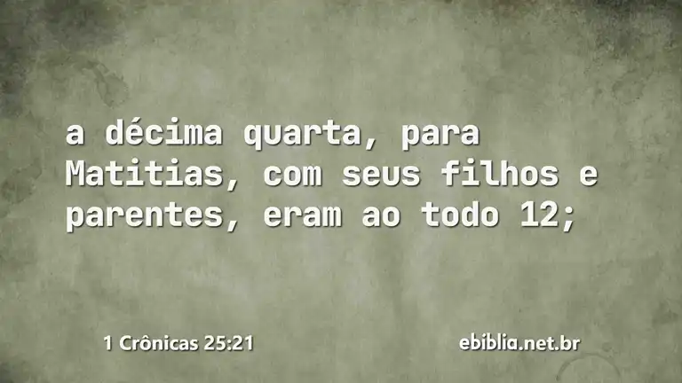 1 Crônicas 25:21