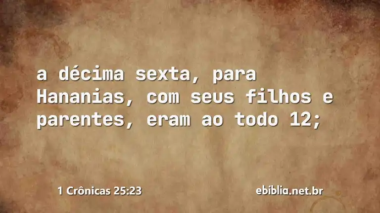 1 Crônicas 25:23