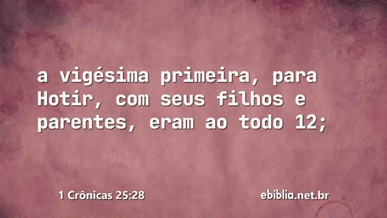 1 Crônicas 25:28