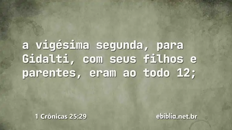 1 Crônicas 25:29