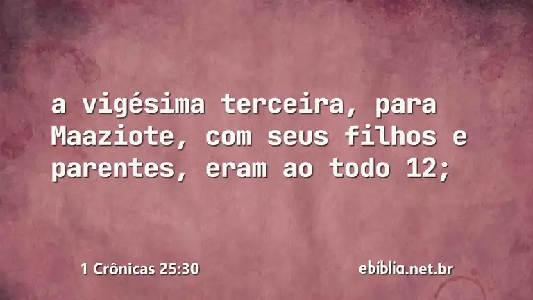 1 Crônicas 25:30