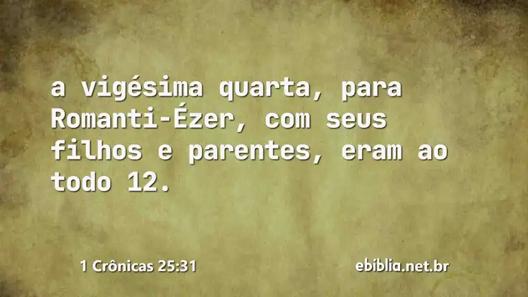 1 Crônicas 25:31