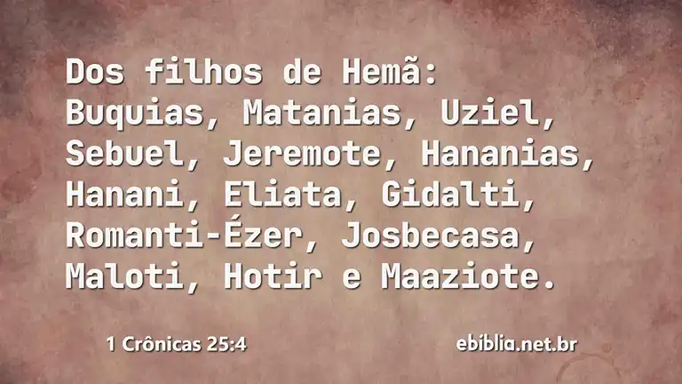 1 Crônicas 25:4