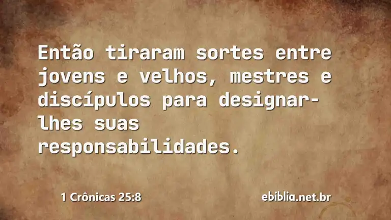 1 Crônicas 25:8