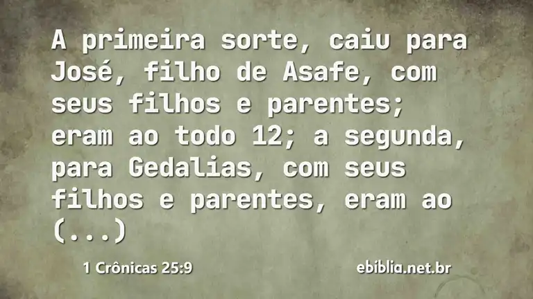 1 Crônicas 25:9