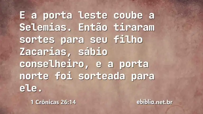 1 Crônicas 26:14