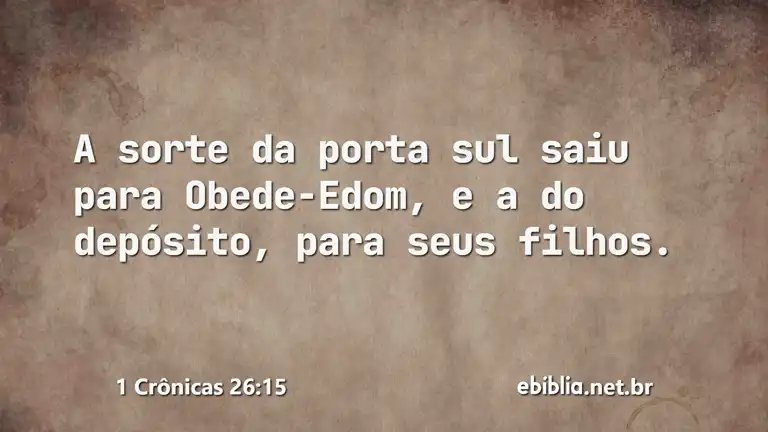 1 Crônicas 26:15