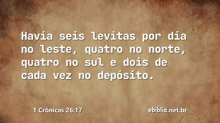 1 Crônicas 26:17