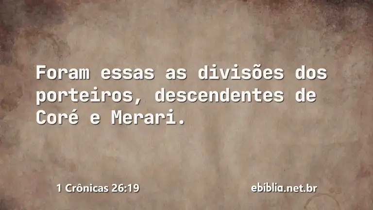 1 Crônicas 26:19