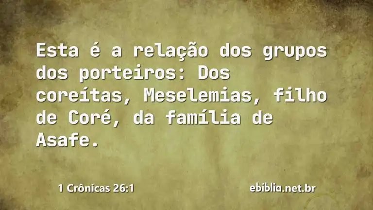 1 Crônicas 26:1