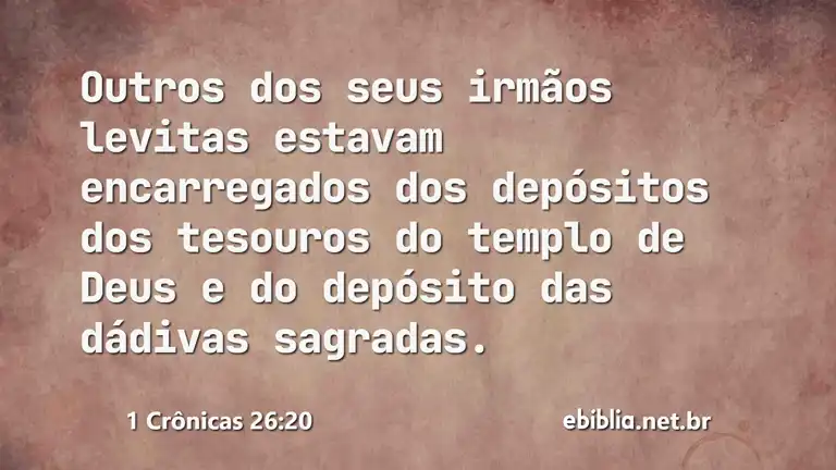 1 Crônicas 26:20