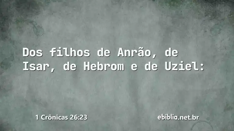 1 Crônicas 26:23