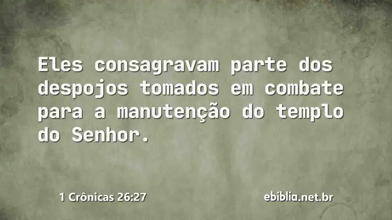 1 Crônicas 26:27