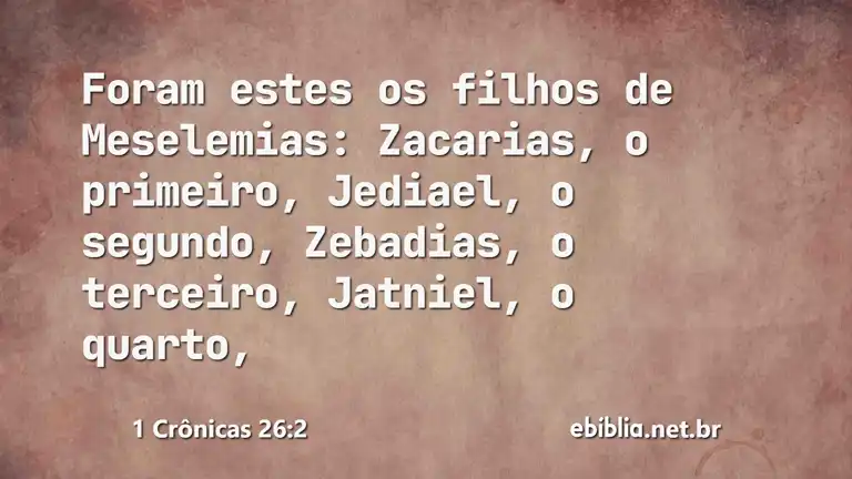 1 Crônicas 26:2