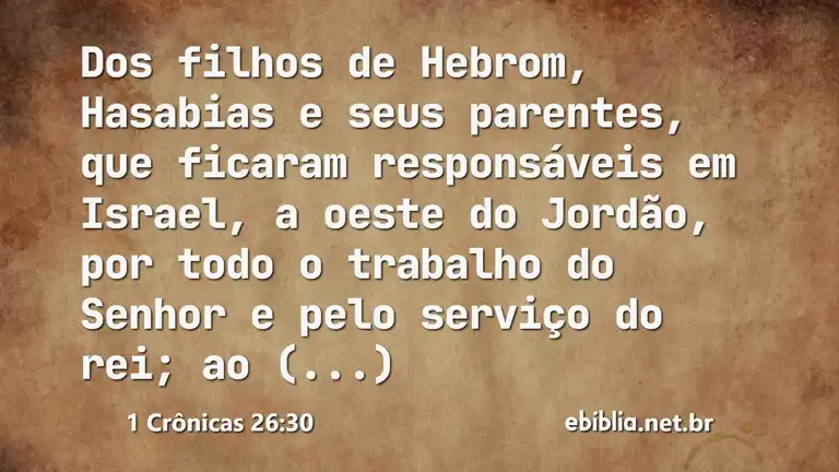 1 Crônicas 26:30