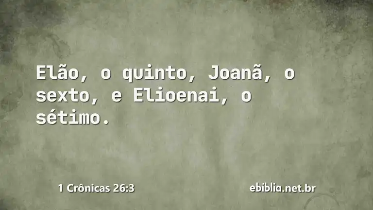 1 Crônicas 26:3