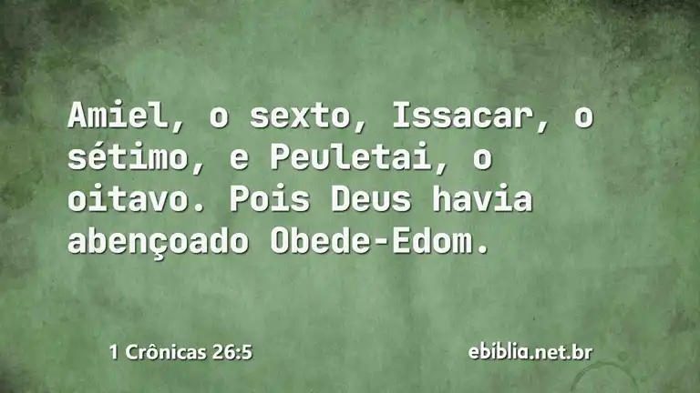 1 Crônicas 26:5