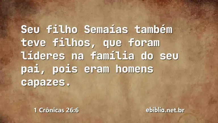 1 Crônicas 26:6