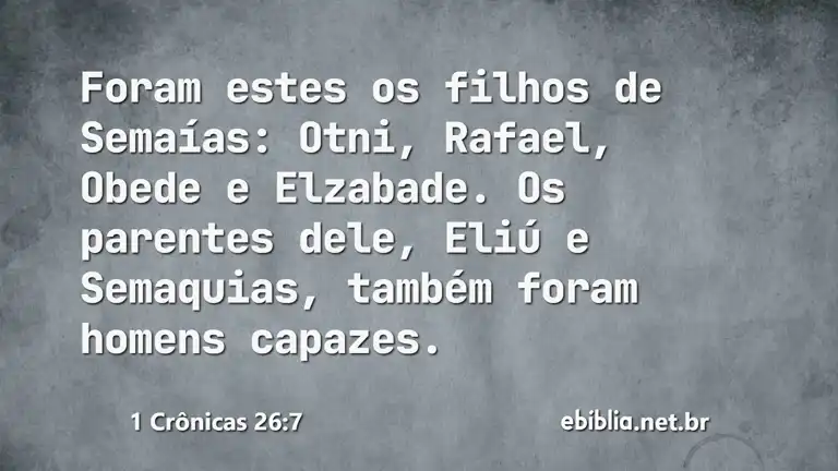 1 Crônicas 26:7