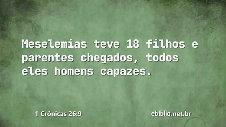 1 Crônicas 26:9