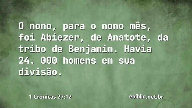 1 Crônicas 27:12