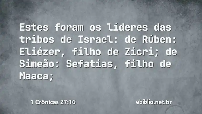 1 Crônicas 27:16