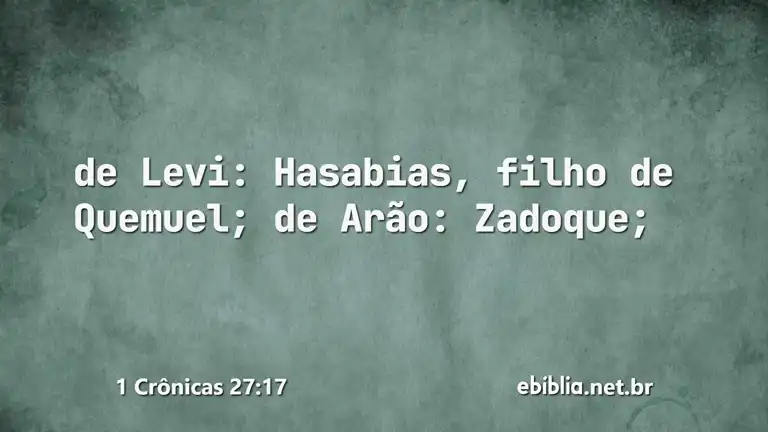 1 Crônicas 27:17