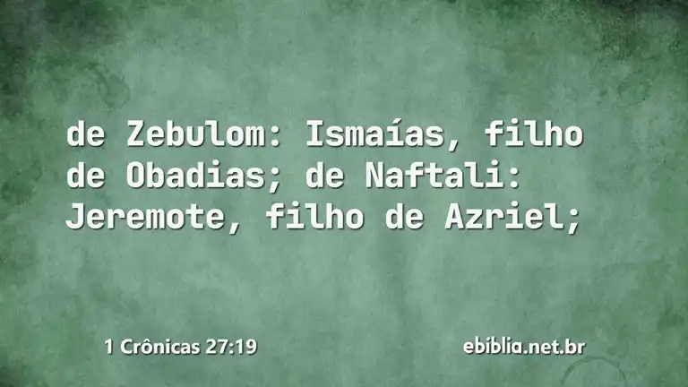 1 Crônicas 27:19