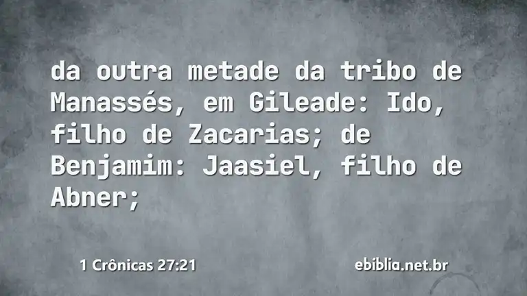 1 Crônicas 27:21