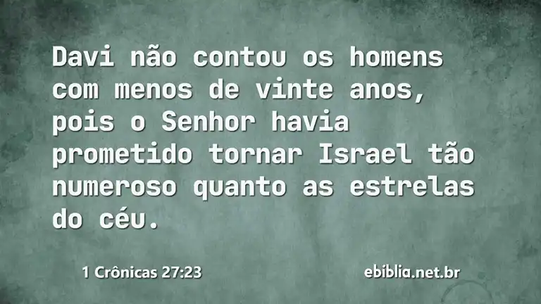 1 Crônicas 27:23