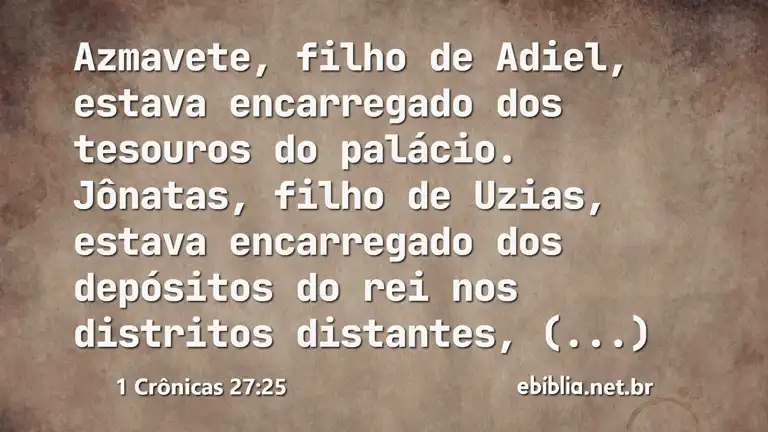 1 Crônicas 27:25