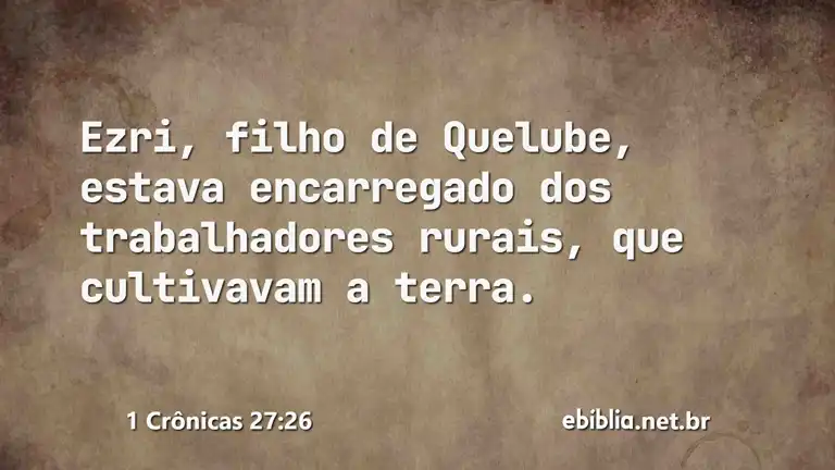 1 Crônicas 27:26