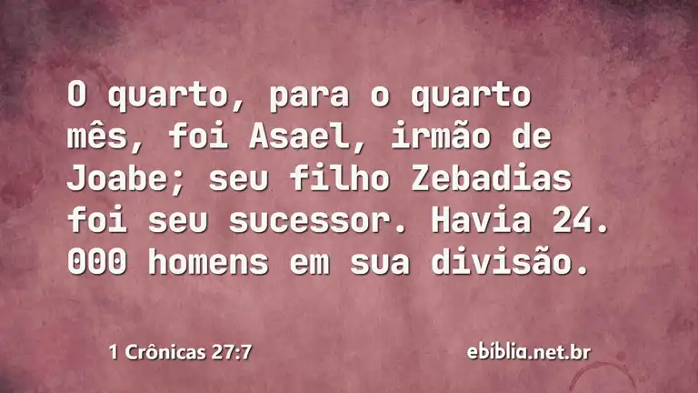 1 Crônicas 27:7