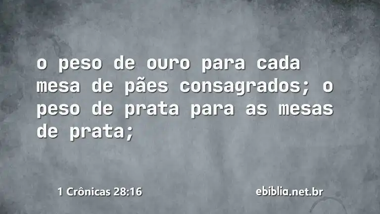 1 Crônicas 28:16