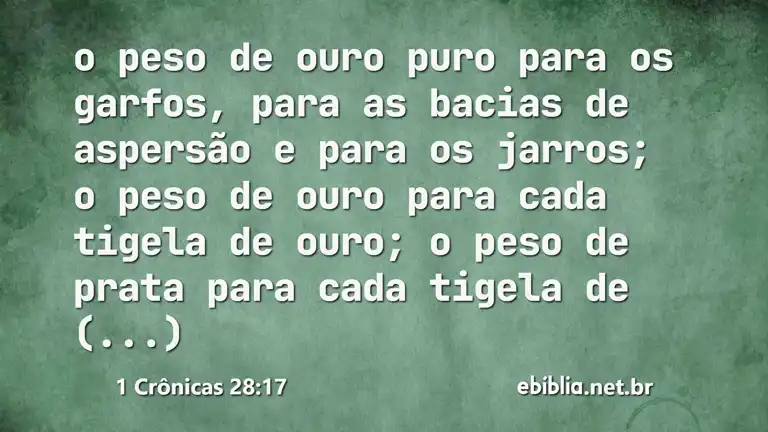 1 Crônicas 28:17