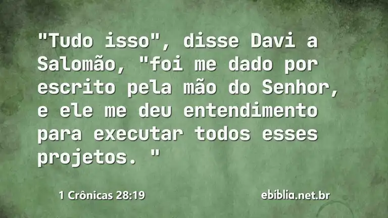 1 Crônicas 28:19